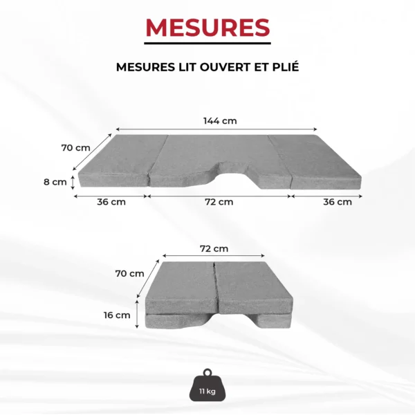 Lit cabine pour Peugeot Expert et Traveller, Citroën Jumpy et SpaceTourer, Opel Zafira (2015-2025) – Image 8