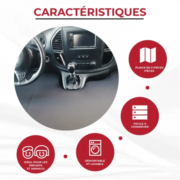Vue intérieure du lit cabine installé sur Mercedes Viano W639 montrant sa praticité et son adaptation à l’espace