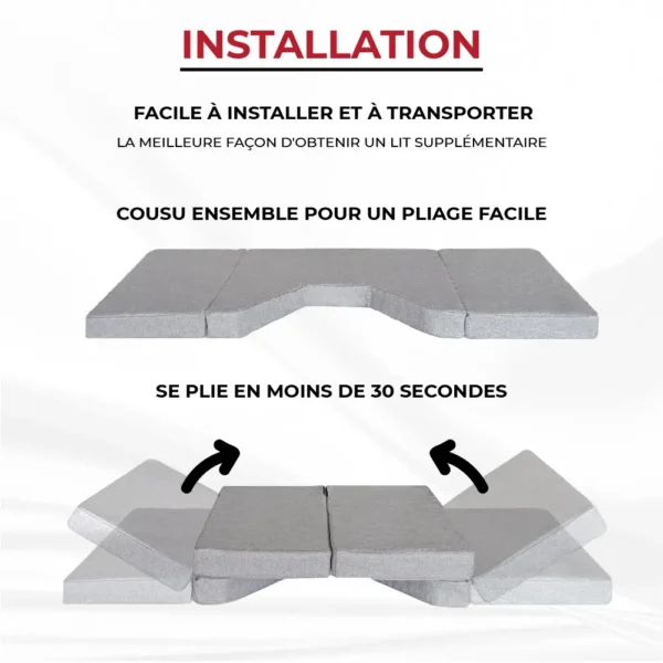 Explication de l’installation rapide du lit cabine Mercedes Classe V, se pliant en moins de 30 secondes.