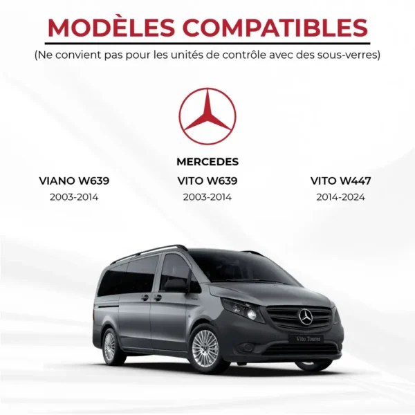 Compatibilité du lit cabine avec Mercedes Viano W639, Vito W639 et Vito W447